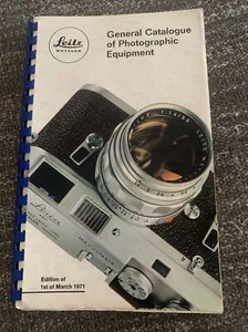 Leitz General Catalogue Of Photographic Equipment, Edition of 1st of March 1971 - Picture 1 of 6