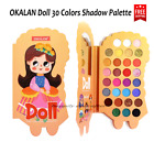 Okalan Puppe Schattenpalette, 30 Farben Schimmer, Glitzer & matt gepresstes Pulver