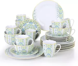 VEWEET 32-Piece Porcelain Combo Service Dining Plate Cup Service for 8 - Picture 1 of 7