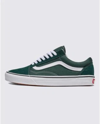 Vans Scarpe Unisex Old Skool, Color Theory - Colore : Theory Scarab Green/White - Imagen 1 de 4