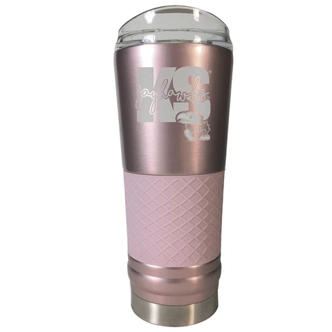 Kansas Jayhawks 24oz. Draft Rose Gold Tumbler Cover