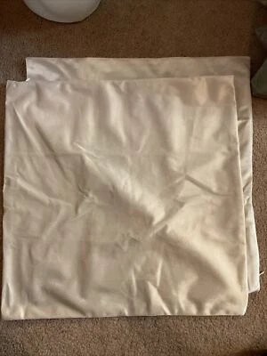 Demetex Throw Pillow Velvet Covers, Ivory ,New set of two - Image 1 of 4