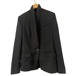Hugo Boss Runway Collection Black 100% Virgin Wool Single Button Men’s Blazer 34