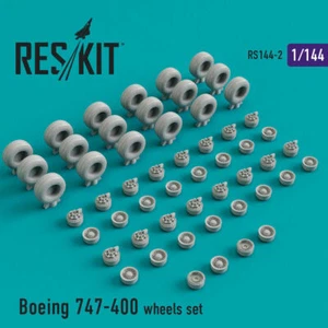Reskit RS144-002 - 1/144 Boeing 747-400 ER/ERF, set ruote kit dettagli resina - Foto 1 di 12