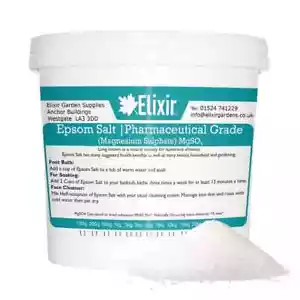 Elixir Gardens Epsom Salt | Medical Pharmaceutical FCC Grade | Supplied in Tub - Picture 1 of 3