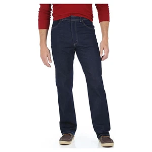 Wrangler Big & Tall Mens Flex Fit Waist 4 Pocket Stretch Jean Dark Blue Sz 42x29 - Picture 1 of 3