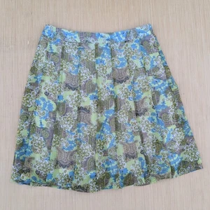 Gonna Christopher & Banks Y2K plissettata paisley cottage boho lunghezza ginocchio donna 12 - Foto 1 di 7