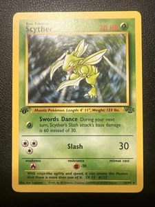 ๐ฅ Pokemon Card Jungle 1st Edition Scyther 26/64 Mint Pack Fresh ๐ฅ - Picture 1 of 16