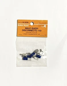 Radio Shack Male Quick-Disconnects 64-3038a 16-14 Spade Terminals (10) - Picture 1 of 3