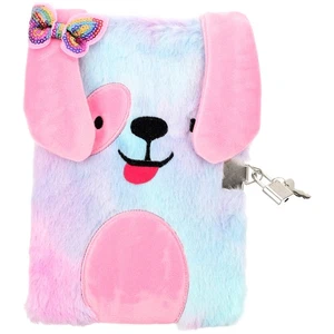 Plush Cover Diary Plush Notebook with Lock Colorful Notebook lockable notebook - Picture 1 of 12