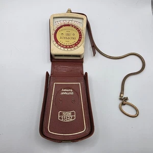 Vintage Zeiss Ikon Ikophot Light Meter with Leather Case and Chain - Picture 1 of 8
