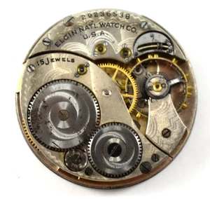 Vintage Elgin Grade 315 12s 15J OF Taschenuhrwerk lot.wq - Bild 1 von 3