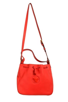 Bolso Bandolera Versace Para Mujer Rojo Verdadero 100% Cuero Cabeza de Medusa Foto 1 de 4