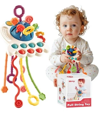 Silikon Aktivität Spielzeug Reisen frühe Entwicklung Feinmotorik Geschenk Jungen Mädchen - Bild 1 von 4