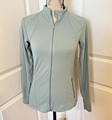 Jacket Long Sleeve Mock Neck Green Full Zip Womens Performance Golf Pickleball - Image 1 of 4