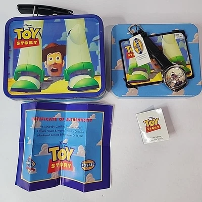 Reloj Disney Toy Story Buzz & Woody 1996 auténtico fósil limitado coleccionistas Foto 1 de 4