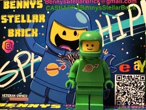 LEGO Classic Spaceman Bright Green W/ Custom Space helmet & AirTank - Picture 1 of 5