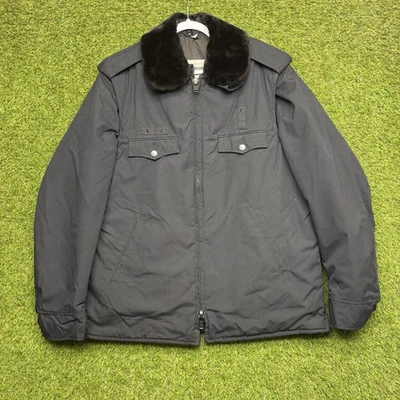 Chaqueta de Policía Azul De Colección Para Hombres 44L Ropa de Trabajo Chaleco y Abrigo Hecho en EE. UU. Cremallera Foto 1 de 4