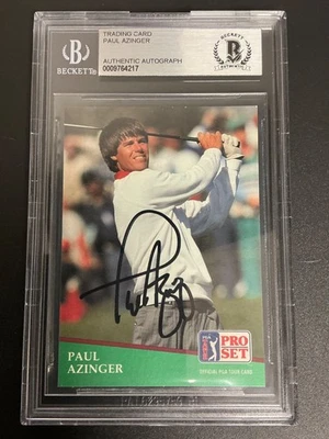 1991 PGA Tour #86 Paul Azinger Signed Auto Beckett Slabbed 217 - Image 1 of 3