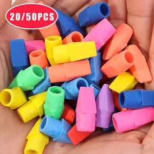 20/50PCS Correction Stationery Erasers Pen Top Protector Students Gift - Afbeelding 1 van 16