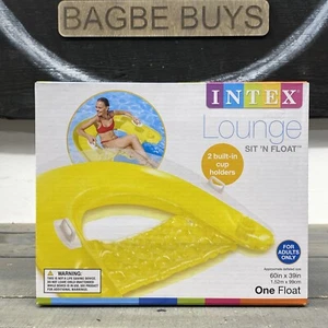 Intex Sit N Float aufblasbare Lounge, 60" x 39" gelb 2 Getränkehalter - Bild 1 von 6