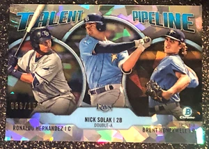 2019 Bowman Chrome Talent Pipeline Atomic Refractor Tampa Bay Rays Solak /150 - Picture 1 of 2