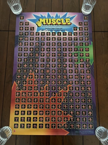 Vtg 80’s 1985 Mail Away M.U.S.C.L.E. Muscle Men Mattel Toy Figure Poster Cover