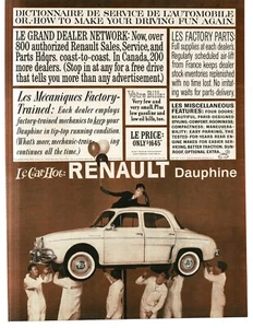 1959 Renault Dauphine White 4-door Sedan Le Car Hot Vintage Print Ad - Picture 1 of 1
