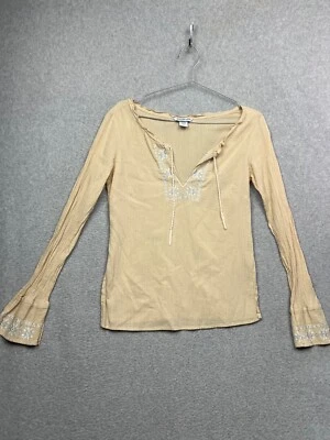 Blusa Boho Abercrombie & Fitch Transparente Gauzy M Pradera Romántica Campesina Playa Foto 1 de 4