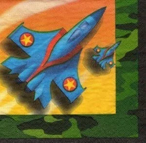 American Heroes Camo Military Camouflage Birthday Party Paper Beverage Napkins - Picture 1 of 1