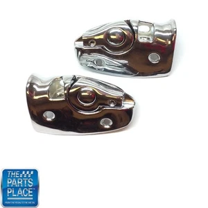 1964-65 GTO Chevelle Convertible Sunvisor Support Brackets Chrome Pair - Picture 1 of 1