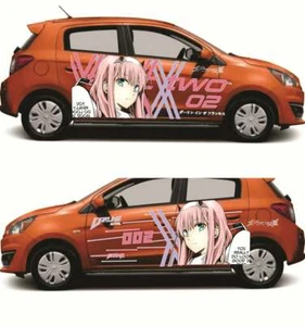 Anime ITASHA Zero Two car side sitcker car door sticker wrap fit any cars Vinyl - Bild 1 von 6