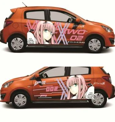 Anime ITASHA Zero Two car side sitcker car door sticker wrap fit any cars Vinyl - Image 1 of 3