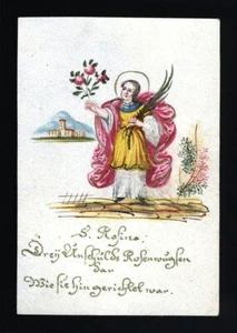 santino MINIATURA PERGAMENA 1700 S.ROSINA DI WENGLINGEN M. - Picture 1 of 1