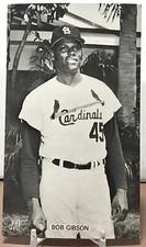 BOB GIBSON 1960s JD McCarthy Postcard St Louis Cardinals MLB HALL FAME 