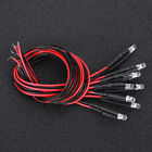 12V LED Light Emitting Diode With Wire 3mm Round Head Highlight Lights Beads ✲