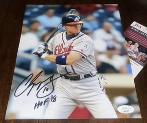 CHIPPER JONES SIGNED 8X10 PHOTO JSA AUTOGRAPH ATLANTA BRAVES BASEBALL AUTO HOF - Picture 1 of 1
