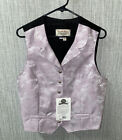 Vtg Wahmaker USA Womens Pink/Black Button Front Western Vest Size XL NWT