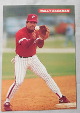 Wally Backman 1991 Philadelphia Phillies 4x6 Baseball Card