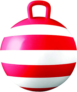 Hedstrom Red Striped Hopper Ball, Kid'S Ride-On Toy, Bouncy Hopping Ball with Ha