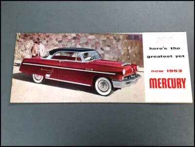 1953 Mercury 24-page BIG Dealer Brochure Catalog - Monterey Convertible Wagon Foto 1 de 4