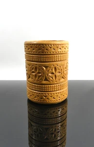 große Holz Dose, handgearbeitet, Holz Gefäß - Bild 1 von 4