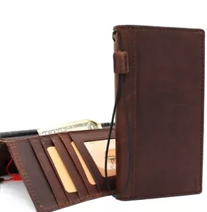 Custodia vera pelle per Samsung Galaxy Note 9 cinturino ID portafoglio carte libro Davis - Foto 1 di 8