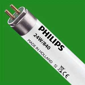 1x 24W Philips T5 2 Pin 549mm 562mm Tubo Fluorescente Bombilla 4000K Lámpara Blanca - Imagen 1 de 7