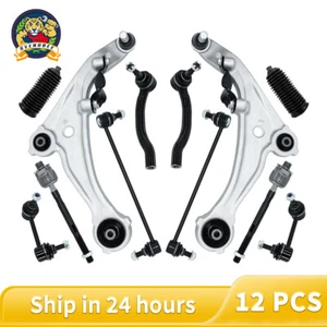 12Pcs Front Lower Control Arm with Tie Rod End Kit For 2007 - 2012 Nissan Altima - Picture 1 of 9