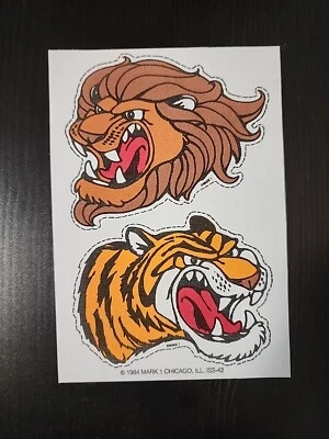 Parches Scratch N Sniff Mark 1 Vintage 1984 - Lion Tiger Foto 1 de 2