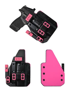 EYV IWB Hybrid Leather Kydex Concealment Holster - SA HELLCAT 3.3"/OSP - TLR6 - Picture 1 of 85