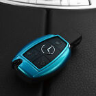 Produktbild - Auto Schlüssel Cover Hülle Blau für Mercedes Benz Funk Fernbedienung ab 2007