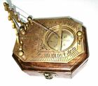 Sonnenuhr Pendel Kompass mit Holzbox Antik Vintage Sammler Designer