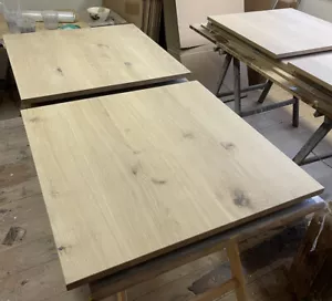 Tischplatte Eiche Massiv Couchtisch DIY Holzplatte Rustikal Astig 90 x 90 cm - Bild 1 von 12